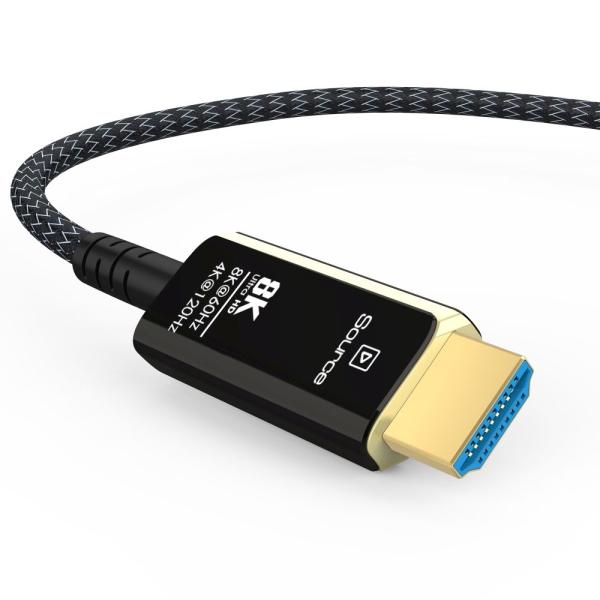 PremiumCord Ultra High Speed HDMI 2.1 optický fiber kabel 8K@60Hz, zlacené 5m 