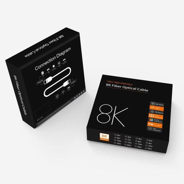 PremiumCord Ultra High Speed ??HDMI 2.1 optický fiber kábel 8K @ 60Hz, pozlátené 25m 
