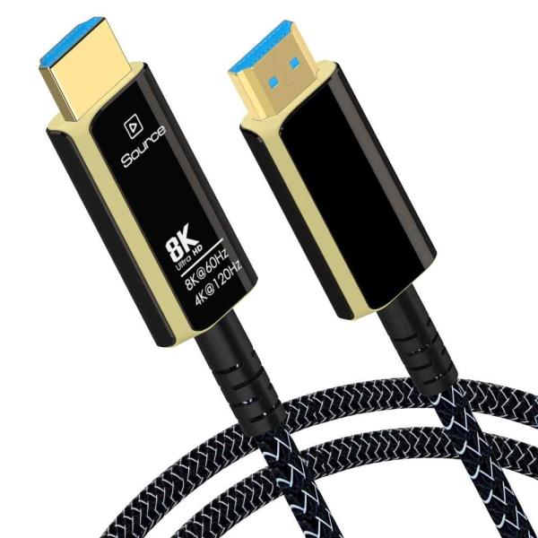 PremiumCord Ultra High Speed HDMI 2.1 optický fiber kabel 8K@60Hz, zlacené 25m