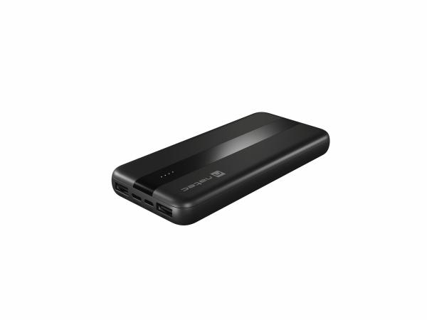 NATEC powerbanka TREVI SLIM 10000 mAh 2X USB-A + 1X USB-C, čierna