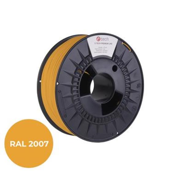 Tlačová struna (filament) C-TECH PREMIUM LINE, PLA, luminiscenčná svetlá oranžová, RAL2007, 1, 75mm, 
