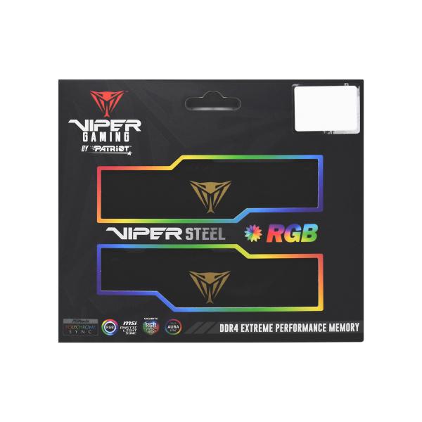 Patriot Viper Steel/ DDR4/ 32GB/ 3200MHz/ CL16/ 2x16GB/ RGB/ Black 