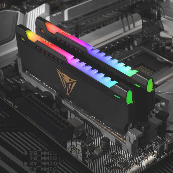 Patriot Viper Steel/ DDR4/ 32GB/ 3200MHz/ CL16/ 2x16GB/ RGB/ Black 