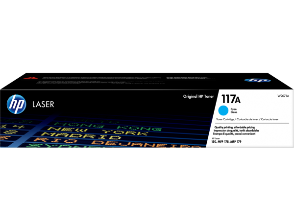 HP 117A Azúrový Laser Toner, W2071A