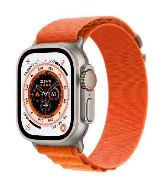 Apple Watch Ultra/ 49mm/ Titan/ Sport Band/ Orange Alpine