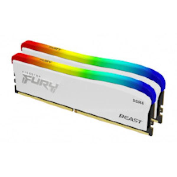 Kingston FURY Beast White/ DDR4/ 32GB/ 3600MHz/ CL17/ 2x16GB/ RGB/ White 