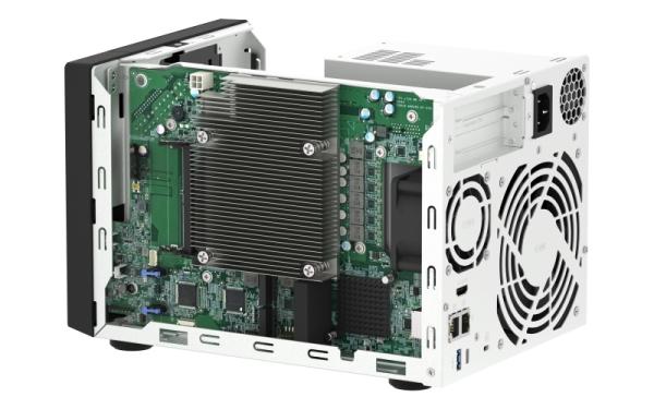 QNAP TVS-h474-PT-8G (2core 3, 7 GHz, ZFS, 8 GB RAM, 4x SATA, 2x M.2 NVMe, 2x PCIe, 2x 2, 5GbE, 1x HDMI) 