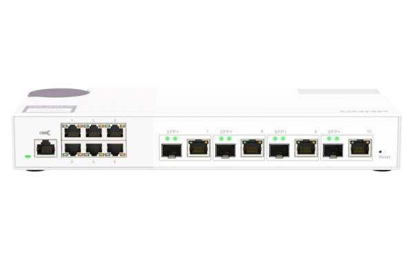 QNAP riadený switch QSW-M2106-4C (6x 2, 5GbE RJ45 a 4x kombinované 10GbE SFP+ / 10GbE RJ-45)