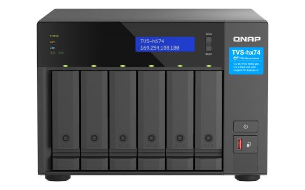 QNAP TVS-h674-i5-32G (6core 4, 4GHz, ZFS, 32GB RAM, 6x SATA, 2x M.2 NVMe, 2x PCIe, 2x 2, 5GbE, HDMI)