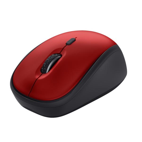 TRUST YVI+/ Kancelárska/ Optická/ Pre pravákov/ 1 600 DPI/ Bezdrôtová USB/ Červená 