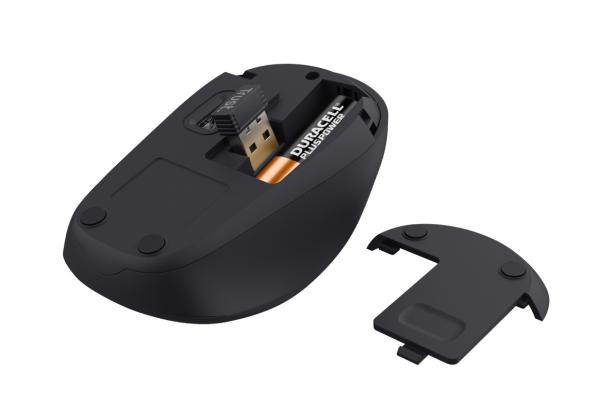 TRUST YVI+/ Kancelárska/ Optická/ Pre pravákov/ 1 600 DPI/ Bezdrôtová USB/ Červená 
