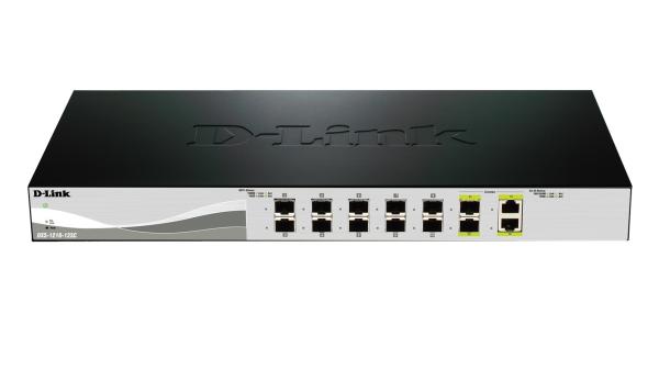 D-Link DXS-1210-12SC Smart Managed Switch, 10x10 SFP+, 2 x Combo 10GBase-T/ SFP+ ports