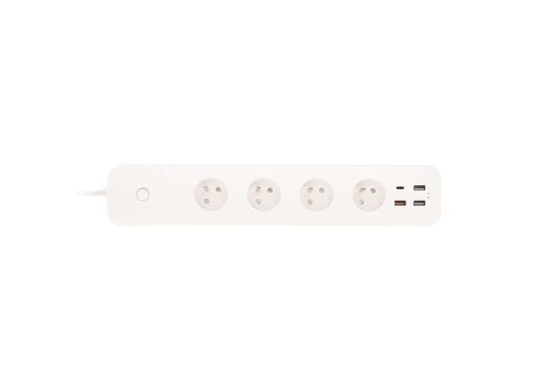 iGET HOME Power 4 USB - WiFi chytrá prodlužka 4x 230V + 4x USB, samostatná, měření spotřeby, 3680W 