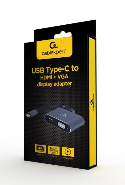 Gembird USB-C/ HDMI, VGA adaptér 