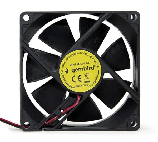 Gembird 80 mm PC case fan, sleeve bearing, 4 pin power connector 