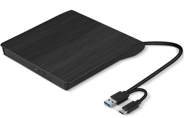 Externá DVD napaľovačka C-tech DVD-USB-AC, USB 2.0, USB A/ Type C