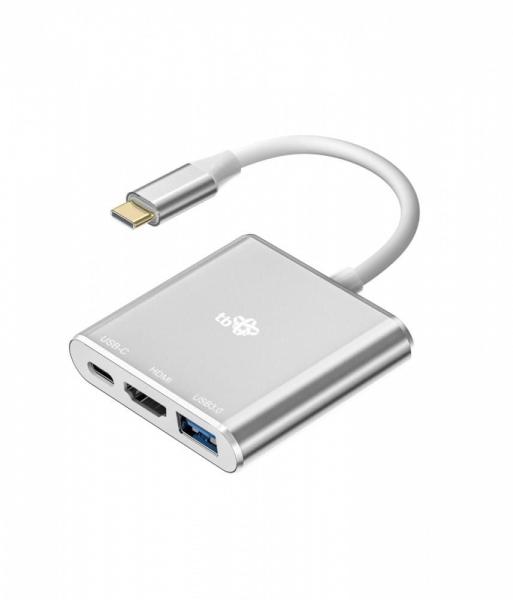 TB adaptér USB-C 3v1 - HDMI, USB, PD