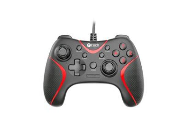 Gamepad C-TECH Theon pre PC/ PS3, 2 programovateľné makro tlačidlá, 2x analóg, X-input, vibračné, 1, 8