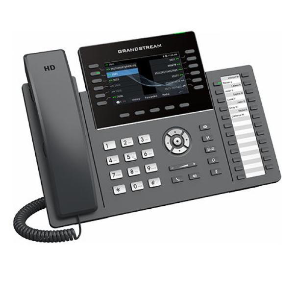 Grandstream GRP2636 SIP telefón, 4.3" TFT bar. displej, 6SIP účtov, 24 pr. hr., 2x1Gb, WiFi, BT 