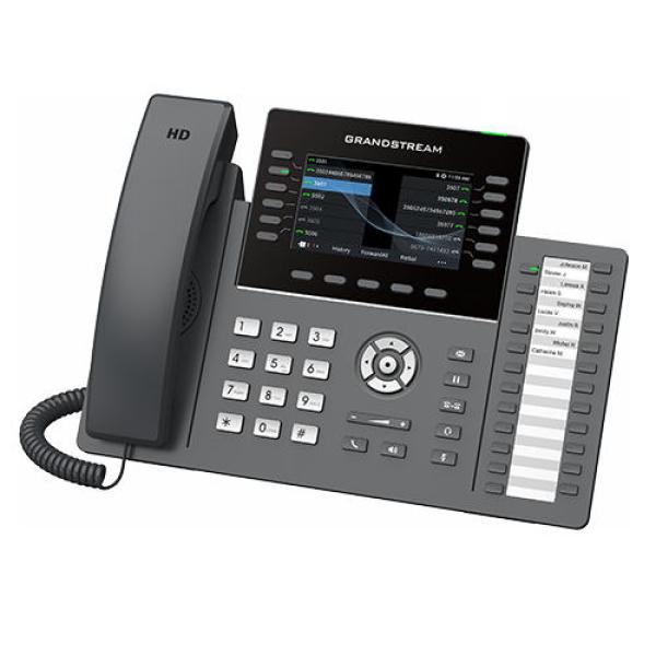 Grandstream GRP2636 SIP telefón, 4.3" TFT bar. displej, 6SIP účtov, 24 pr. hr., 2x1Gb, WiFi, BT 