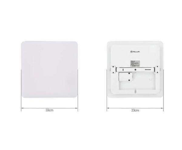Tellur WiFi Smart LED čtvercové stropní světlo, 24W, 3000-6500K + RGB , bílé 