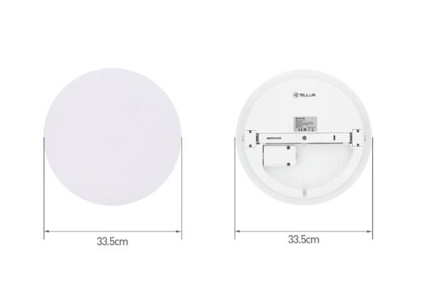 Tellur WiFi Smart LED okrúhle stropné svetlo, 24W, 3000-6500K + RGB, biele 