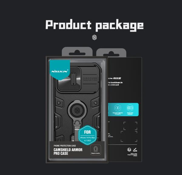 Nillkin CamShield Armor PRO Magnetic Zadní Kryt pro Apple iPhone 14 Pro Max Black 