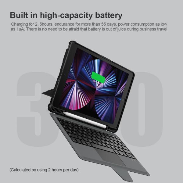 Nillkin Bumper Combo Keyboard Case pre iPad 10.2 2019/ 2020/ 2021 Black 