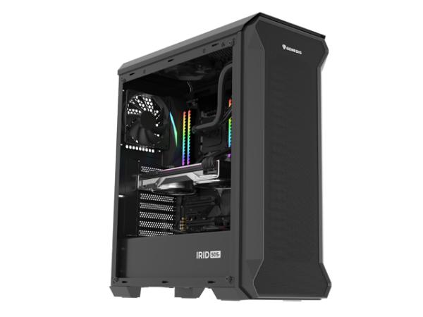 Počítačová skriňa Genesis IRID 505F/ Midi Tower/ Transpar./ Čierna 