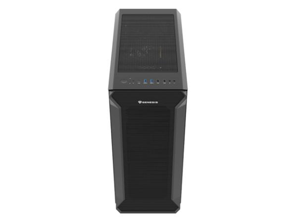 Počítačová skriňa Genesis IRID 505F/ Midi Tower/ Transpar./ Čierna 