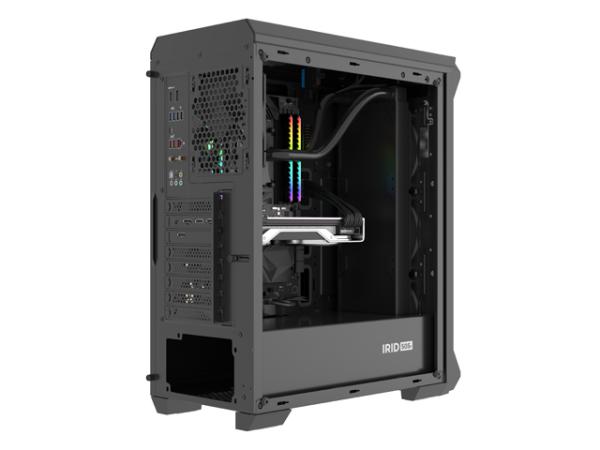 Počítačová skriňa Genesis IRID 505F/ Midi Tower/ Transpar./ Čierna 