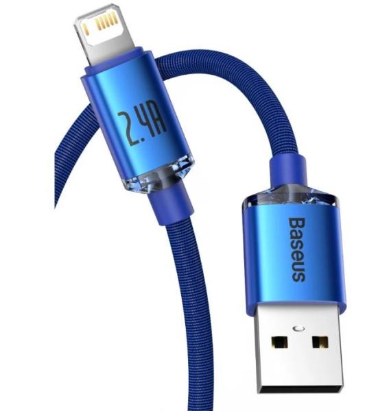 Baseus CAJY000003 Crystal Shine Series Datový Kabel USB - Lightning 20W 1, 2m Blue 