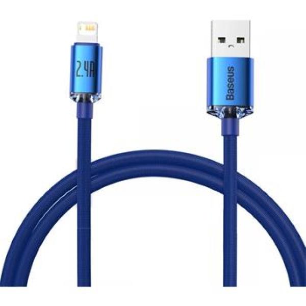 Baseus CAJY000003 Crystal Shine Series Datový Kabel USB - Lightning 20W 1, 2m Blue