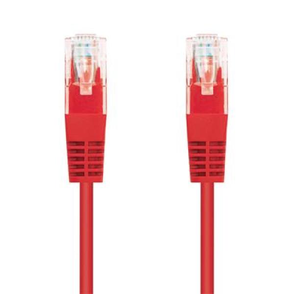 Kabel C-TECH patchcord Cat5e, UTP, červený, 0, 25m
