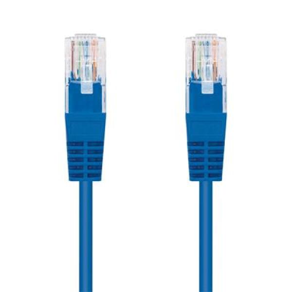 Kabel C-TECH patchcord Cat5e, UTP, modrý, 2m