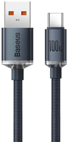 Baseus CAJY000401 Crystal Shine Series Dátový Kábel USB - USB-C 100W 1, 2m Black 