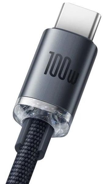Baseus CAJY000401 Crystal Shine Series Dátový Kábel USB - USB-C 100W 1, 2m Black 
