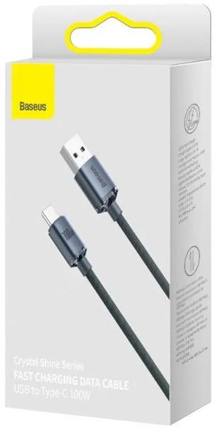 Baseus CAJY000401 Crystal Shine Series Datový Kabel USB - USB-C 100W 1, 2m Black 