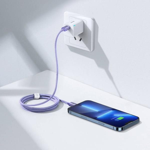 Baseus CAJY000205 Crystal Shine Series Dátový Kábel USB-C - Lightning 20W 1, 2m Purple 