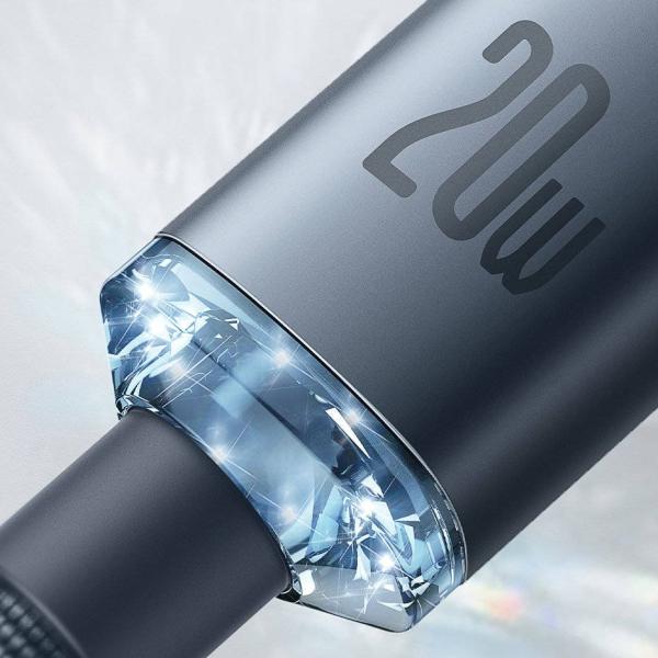 Baseus CAJY000205 Crystal Shine Series Dátový Kábel USB-C - Lightning 20W 1, 2m Purple 