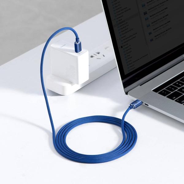 Baseus CAJY000703 Crystal Shine Series Dátový Kábel USB-C - USB-C 100W 2m Blue 