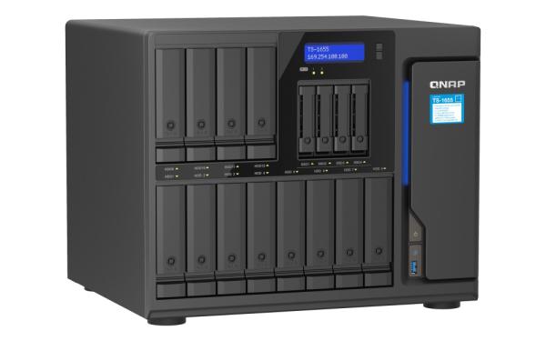 QNAP TS-1655-8G (8core 2, 8GHz, 8GB RAM, 12x 3, 5"+4x 2, 5" SATA, 2x M.2 NVMe slot, 2x 2, 5GbE, 3x PCIe) 