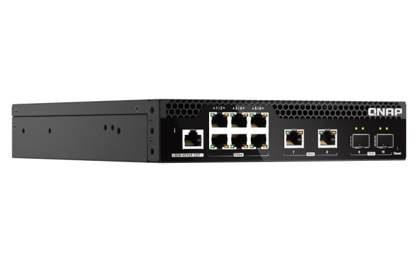 QNAP riadený switch QSW-M2106R-2S2T (6x 2, 5GbE RJ45, 2x 10GbE RJ45, 2x 10GbE SFP+, malá šírka) 
