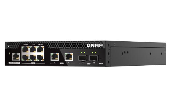 QNAP riadený switch QSW-M2106R-2S2T (6x 2, 5GbE RJ45, 2x 10GbE RJ45, 2x 10GbE SFP+, malá šírka) 