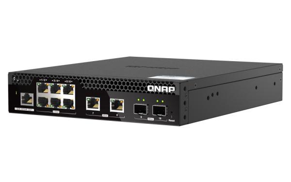 QNAP riadený switch QSW-M2106R-2S2T (6x 2, 5GbE RJ45, 2x 10GbE RJ45, 2x 10GbE SFP+, malá šírka) 