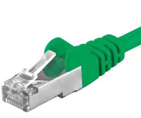 Premiumcord Patch kabel CAT6a S-FTP, RJ45-RJ45, AWG 26/ 7 1, 5m, zelená