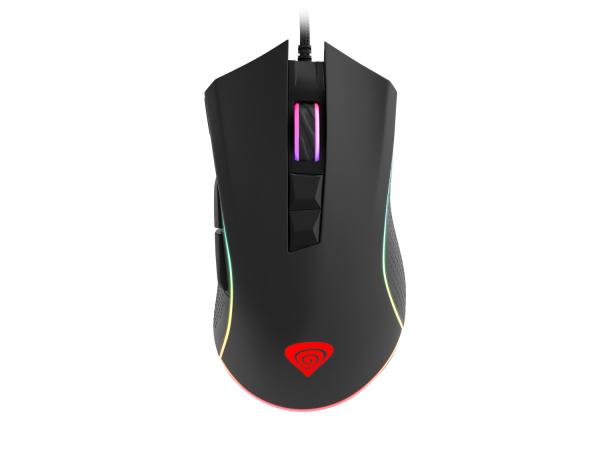 Genesis herná otpická myš KRYPTON 770/ RGB/ 12000 DPI/ Herná/ Optická/ Pre pravákov/ Drôtová USB/ Čierna