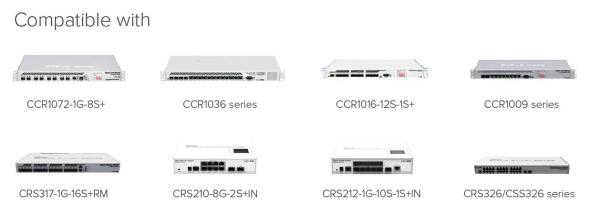 MikroTik S+RJ10 RJ45 SFP+ metalický modul 