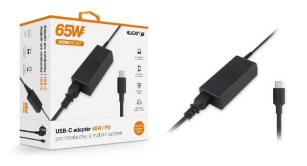 Aligator Power Delivery 65W USB-C adaptér