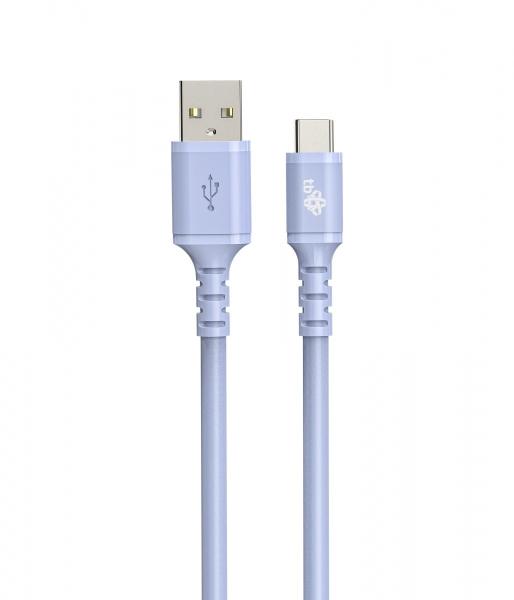 TB kabel USB-A - USB-C fialový 1m